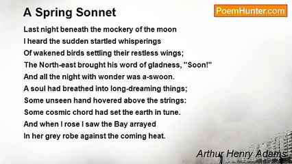 Arthur Henry Adams - A Spring Sonnet