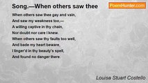 Louisa Stuart Costello - Song.—When others saw thee