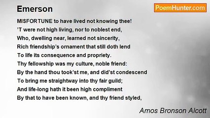 Amos Bronson Alcott - Emerson
