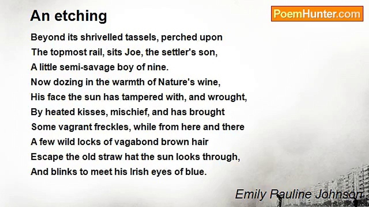 Emily Pauline Johnson - An etching