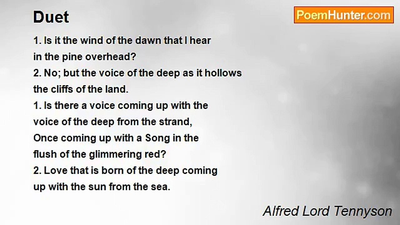 Alfred Lord Tennyson - Duet