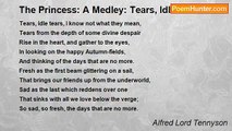 Alfred Lord Tennyson - The Princess: A Medley: Tears, Idle Tears