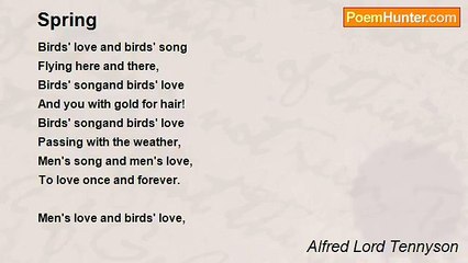 Alfred Lord Tennyson - Spring