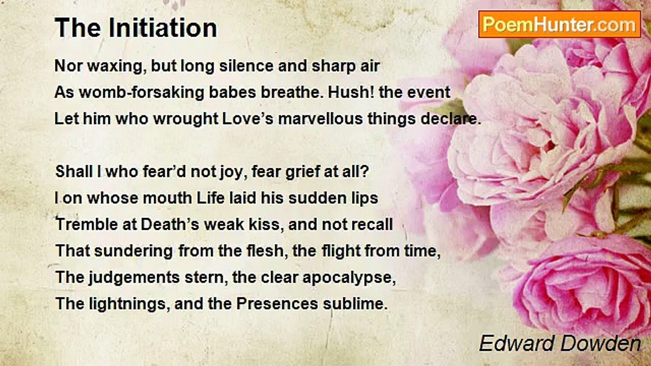 Edward Dowden - The Initiation