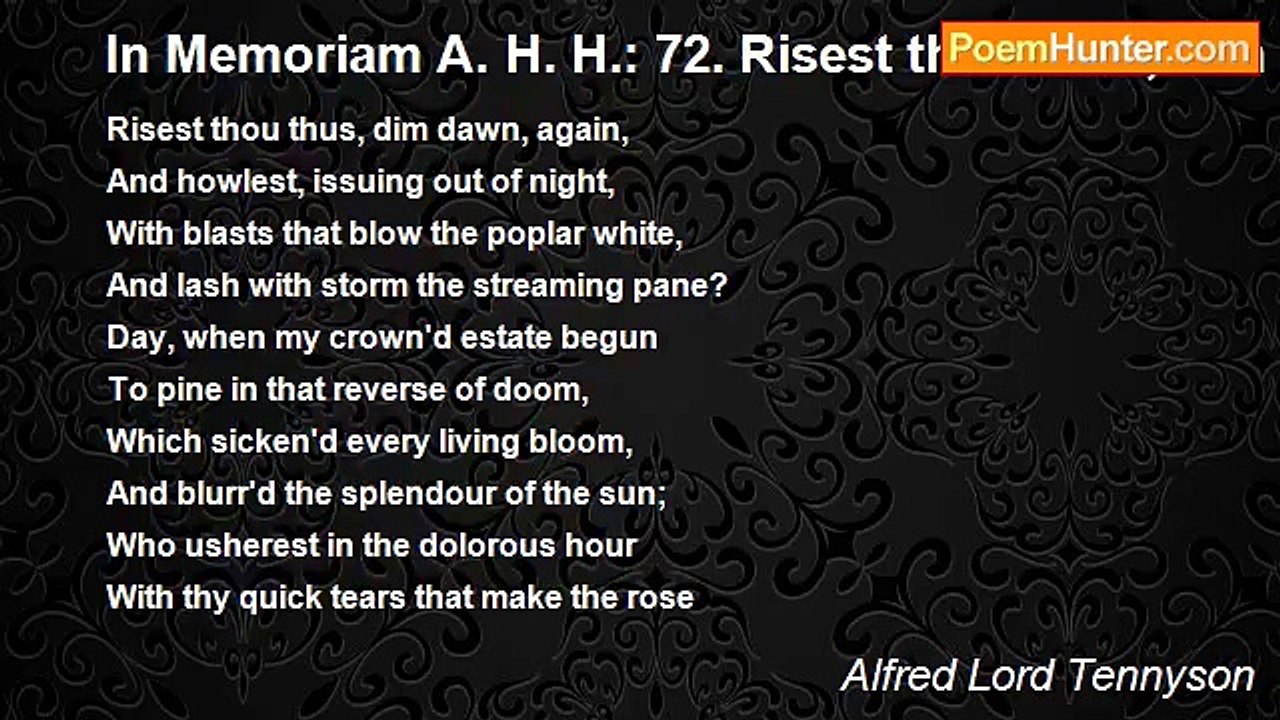 Alfred Lord Tennyson - In Memoriam A. H. H.: 72...