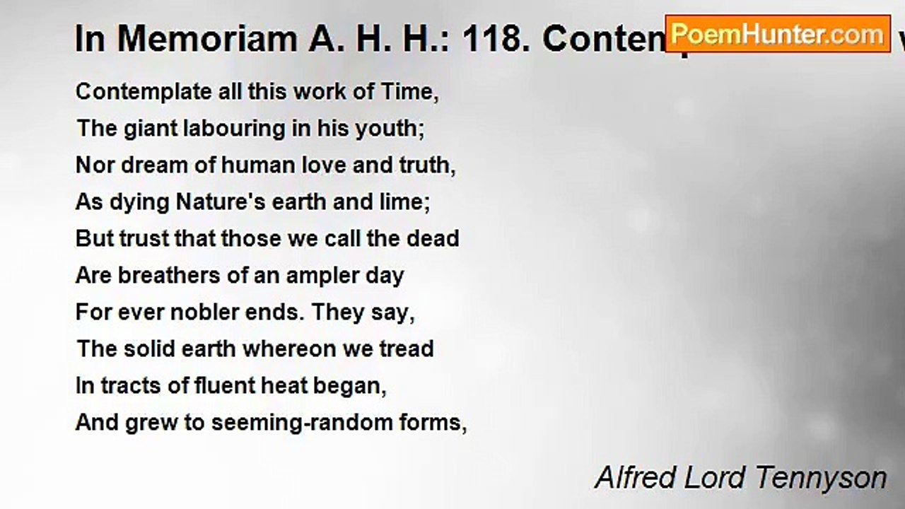 Alfred Lord Tennyson - In Memoriam A. H. H.: 11...