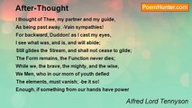 Alfred Lord Tennyson - After-Thought