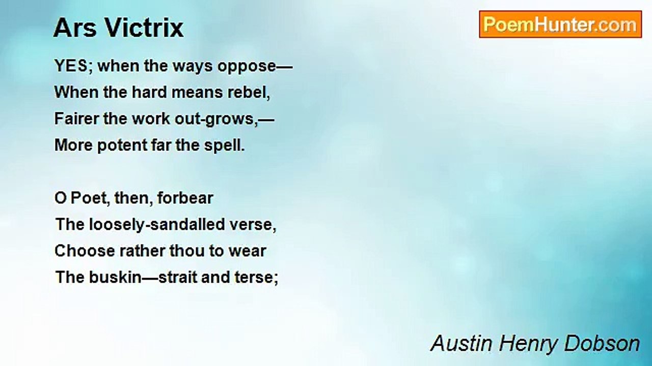 Austin Henry Dobson - Ars Victrix