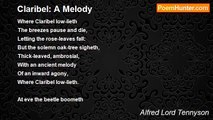 Alfred Lord Tennyson - Claribel: A Melody