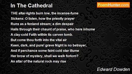 Edward Dowden - In The Cathedral