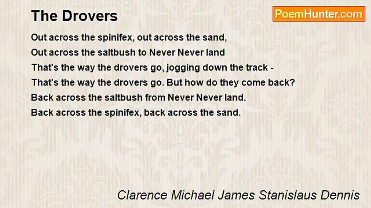Clarence Michael James Stanislaus Dennis - The Drovers