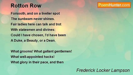 Frederick Locker Lampson - Rotton Row