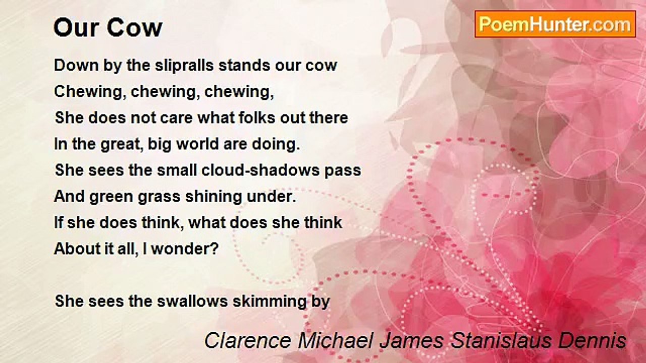 Clarence Michael James Stanislaus Dennis - Our Cow