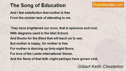 Gilbert Keith Chesterton - The Song of Education