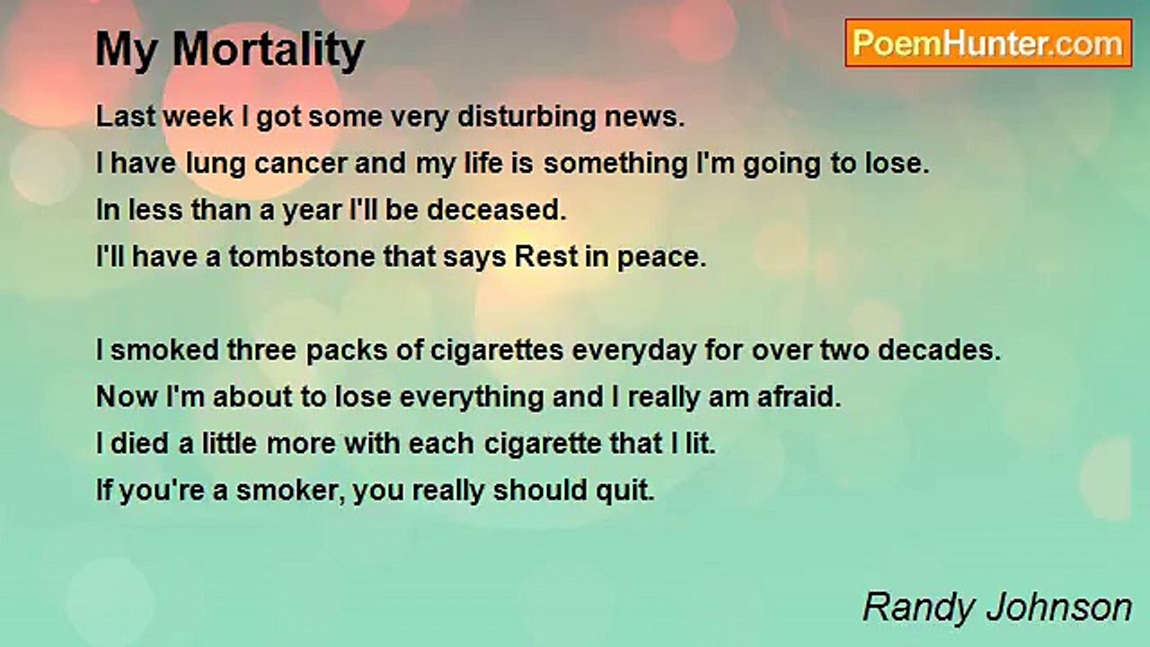 Randy Johnson - My Mortality