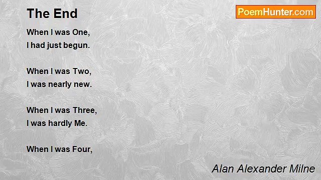 Alan Alexander Milne - The End