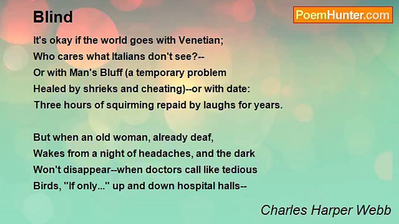 Charles Harper Webb - Blind