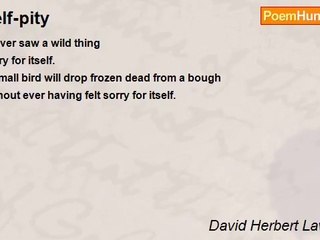 David Herbert Lawrence - Self-pity