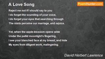 David Herbert Lawrence - A Love Song