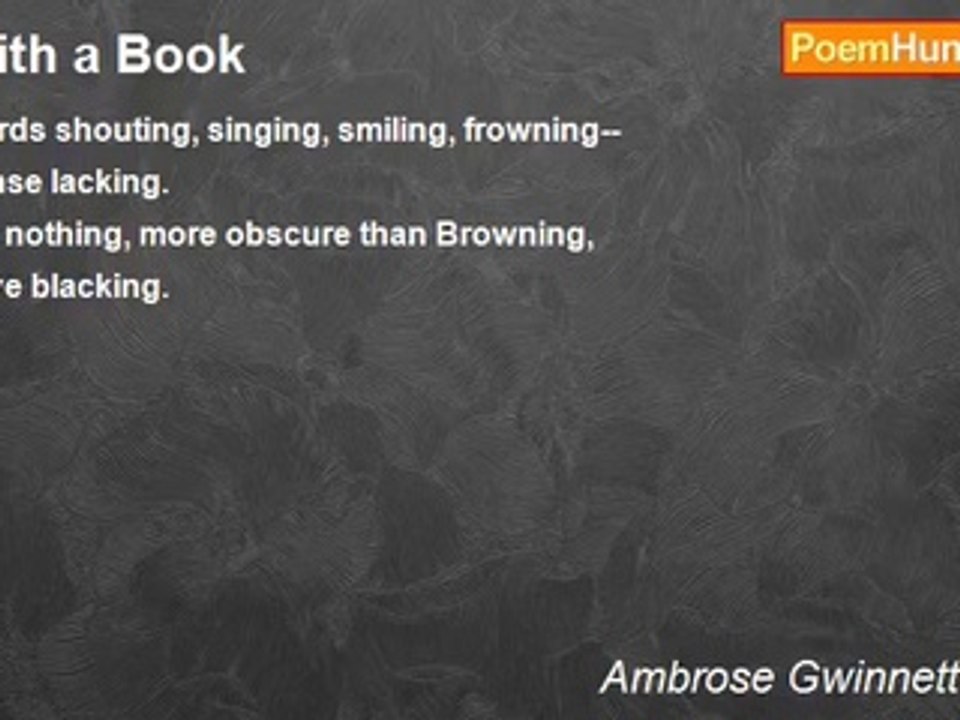Ambrose Gwinnett Bierce - With a Book