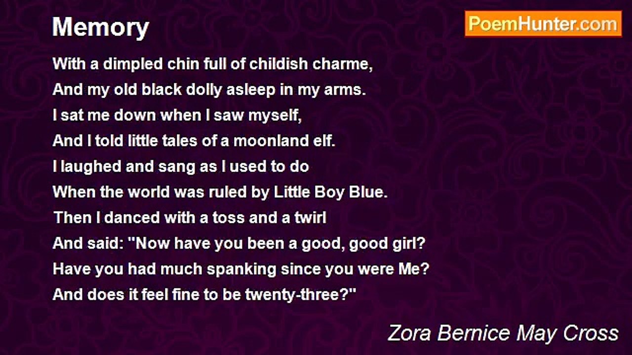 Zora Bernice May Cross - Memory