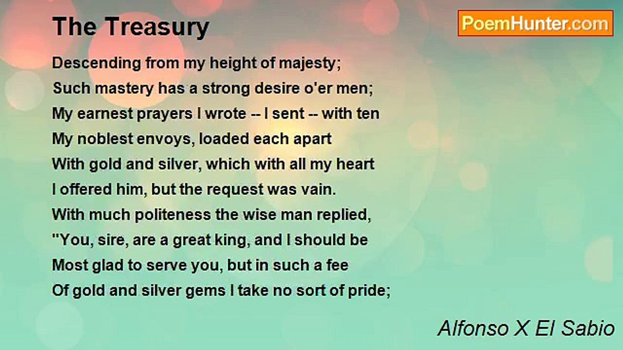 Alfonso X El Sabio - The Treasury
