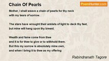 Rabindranath Tagore - Chain Of Pearls