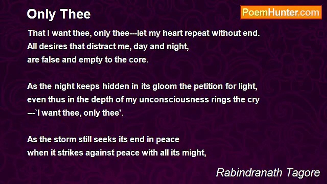 Rabindranath Tagore - Only Thee