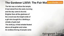 Rabindranath Tagore - The Gardener LXXVI: The Fair Was On