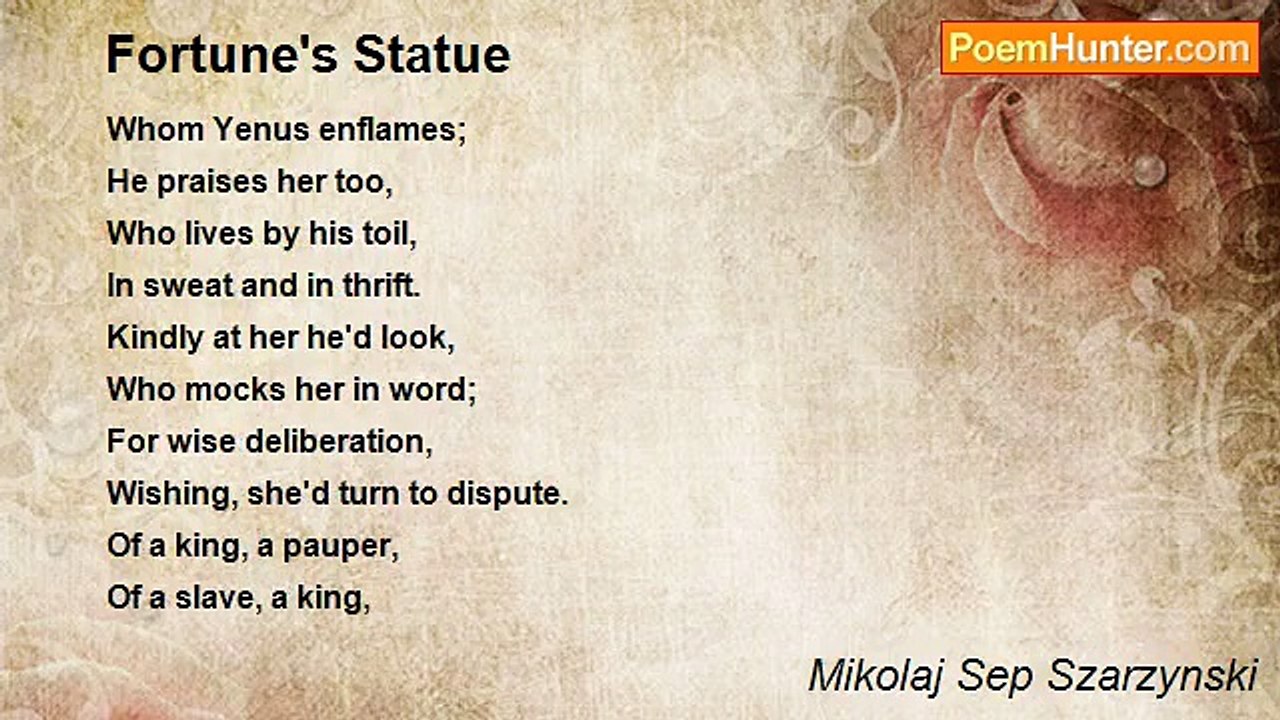 Mikolaj Sep Szarzynski - Fortune's Statue