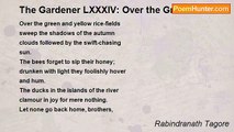 Rabindranath Tagore - The Gardener LXXXIV: Over the Green