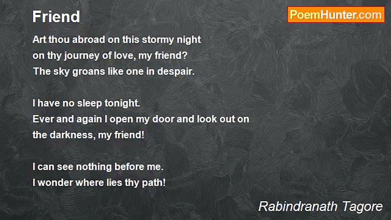 Rabindranath Tagore - Friend