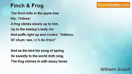 Wilhelm Busch - Finch & Frog