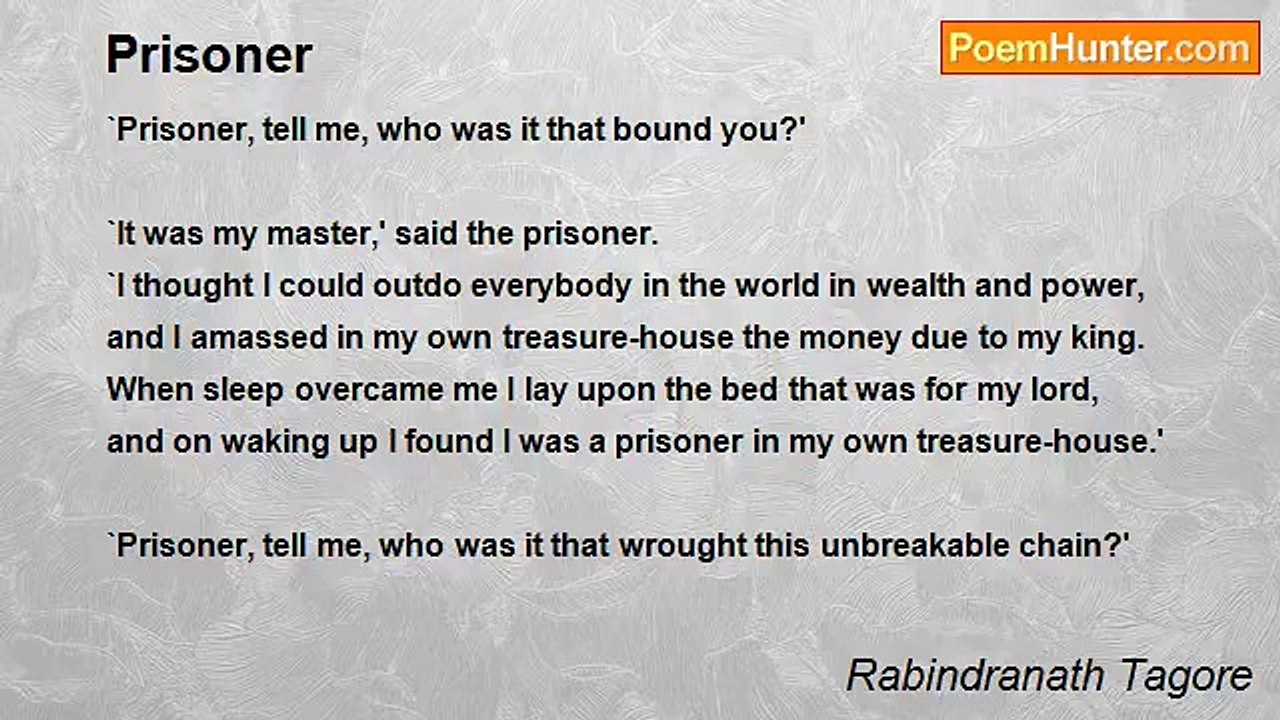 Rabindranath Tagore - Prisoner