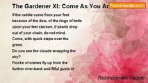 Rabindranath Tagore - The Gardener XI: Come As You Are