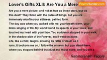 Rabindranath Tagore - Lover's Gifts XLII: Are You a Mere Picture