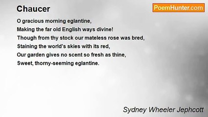 Sydney Wheeler Jephcott - Chaucer