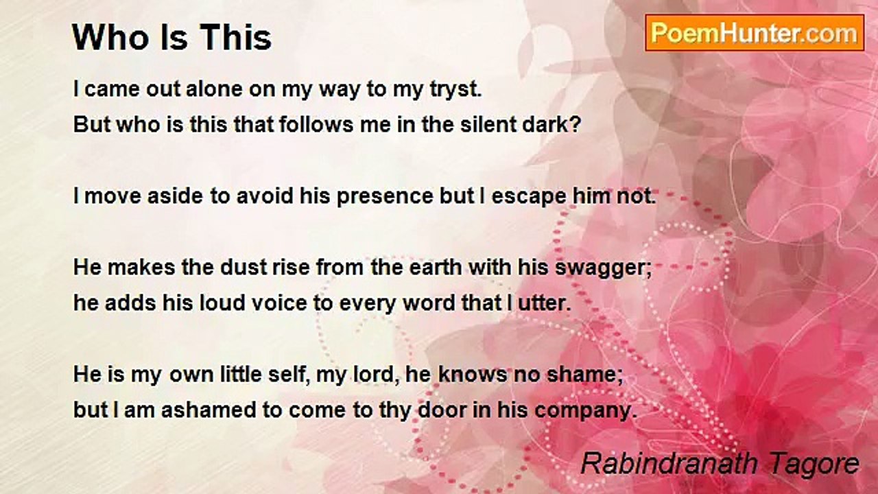 Rabindranath Tagore - Who Is This