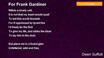 Owen Suffolk - For Frank Gardiner