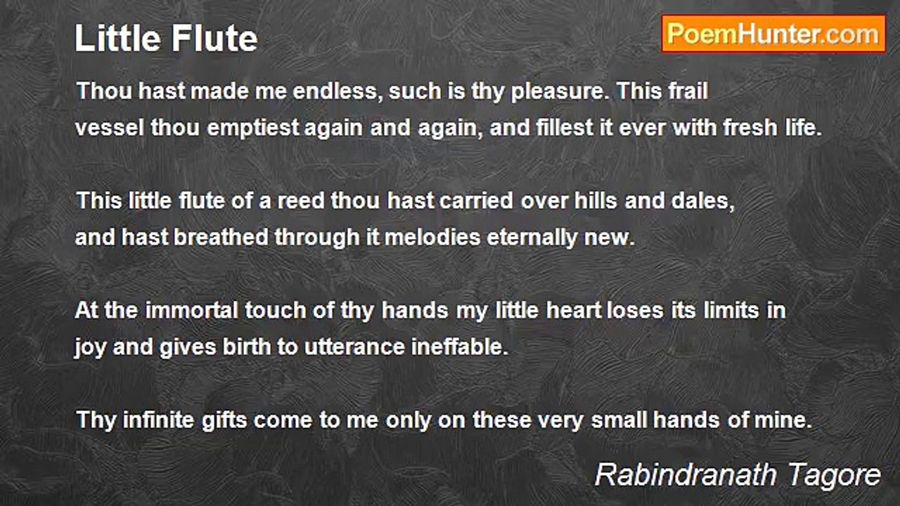 Rabindranath Tagore - Little Flute