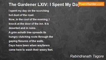 Rabindranath Tagore - The Gardener LXIV: I Spent My Day