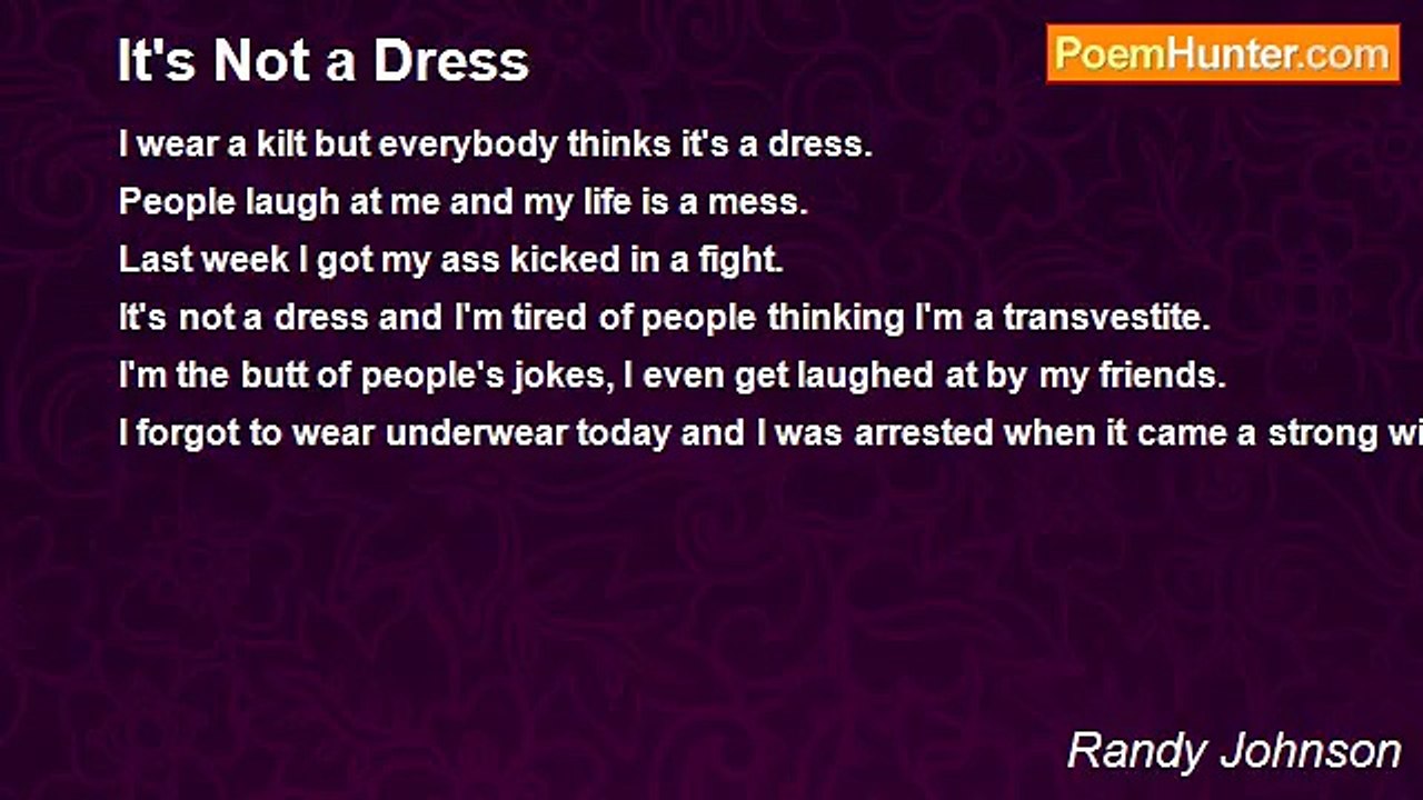 Randy Johnson - It's Not a Dress