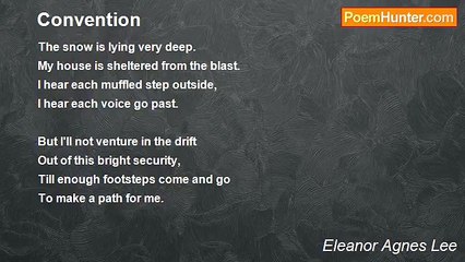 Eleanor Agnes Lee - Convention