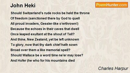 Charles Harpur - John Heki