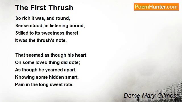 Dame Mary Gilmore - The First Thrush