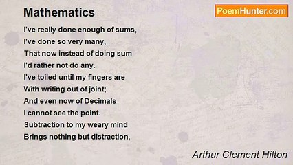 Arthur Clement Hilton's Reflection on Math and Overcoming Exhaustion ✍️