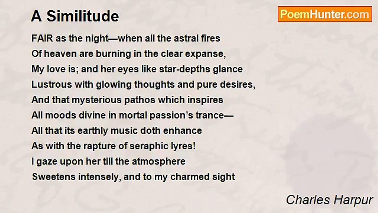 Charles Harpur - A Similitude