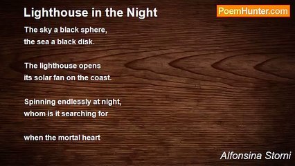 Alfonsina Storni - Lighthouse in the Night