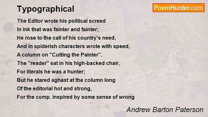 Andrew Barton Paterson - Typographical