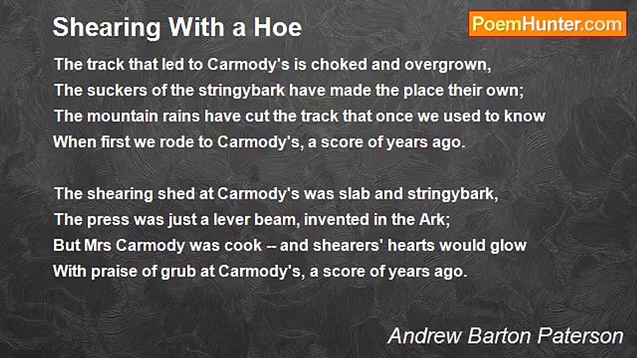 Andrew Barton Paterson - Shearing With a Hoe